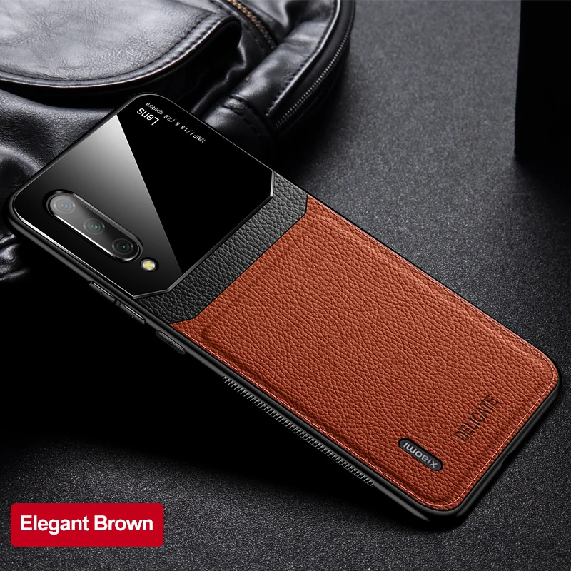 Ultra Thin Woven Leather Case Ring Stand Cover For Xiaomi CC9 PRO 8 9 Lite 9SE 10 10 Pro Cover Car Magnet xiaomi leather case card Cases For Xiaomi