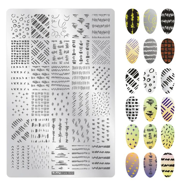 1PC**9.5X14.5cm Nail Art Stamping Plate 304 Stainless Steel Templates  Plates Image--Unique Design/Lace design nail Stamp Plate 22