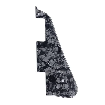 

Musiclily Guitar Pickguard for China Made Epiphone Les Paul Standard Modern Style, 4Ply Black Pearl