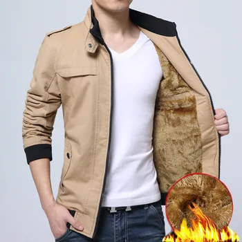 

Fashion Winter Jacket Men Thick Warm Jacket Mens Stand Collar Coat Casual Slim Student Male Overcoat
