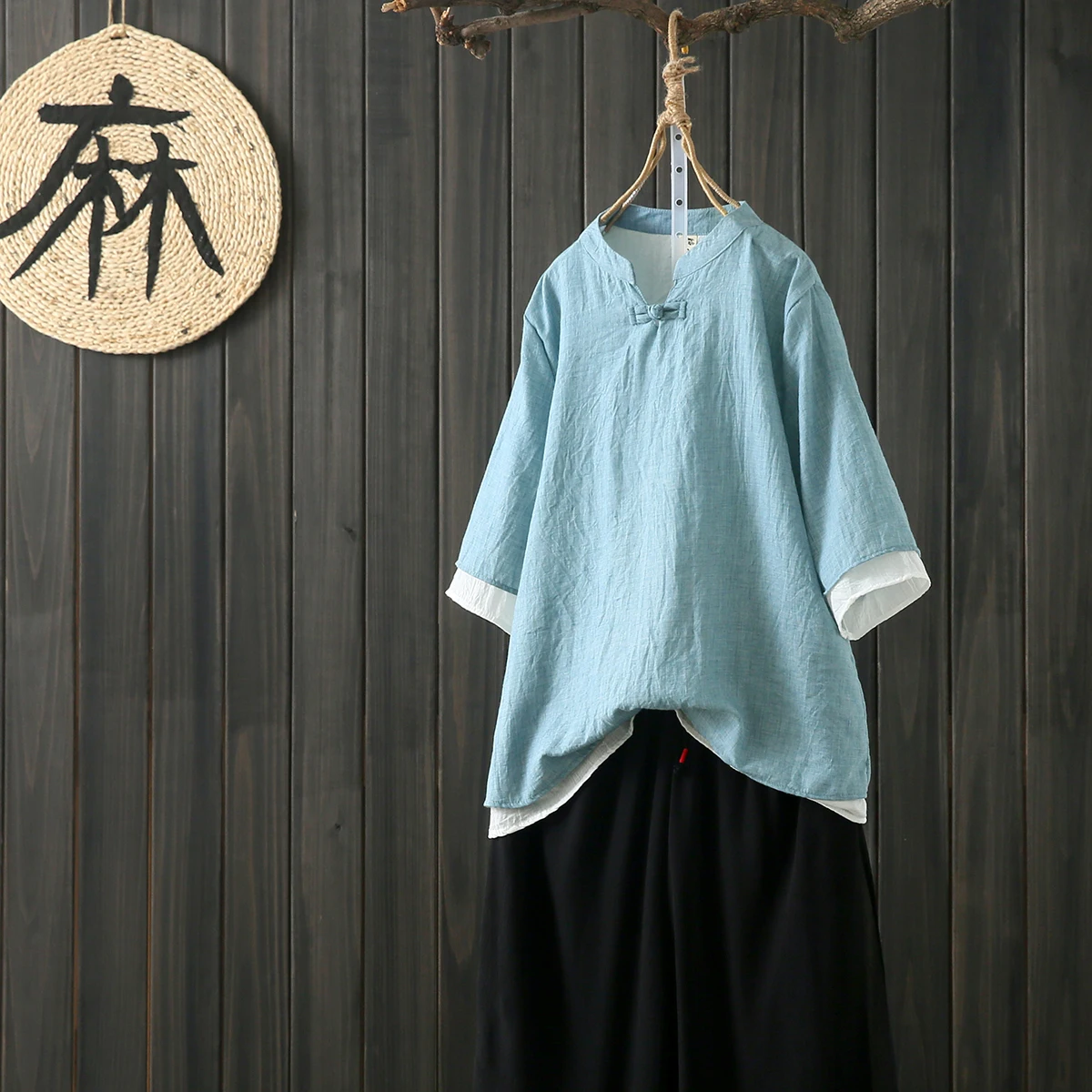 Женский костюм Тан Женские китайские Топы cheongsam винтажные Чонсам традиционные свободные hanfu Китайская одежда Женская Леди
