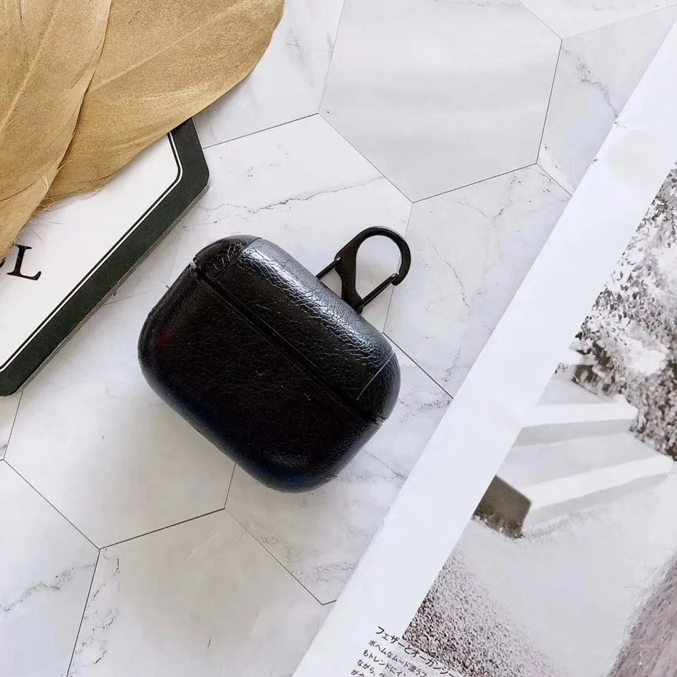 1045A Брендовый чехол для наушников для Airpods Pro чехол Роскошный кожаный чехол для Apple Air Pods 3 Pro чехол s Earpods наушники с крючками - Цвет: 1045A