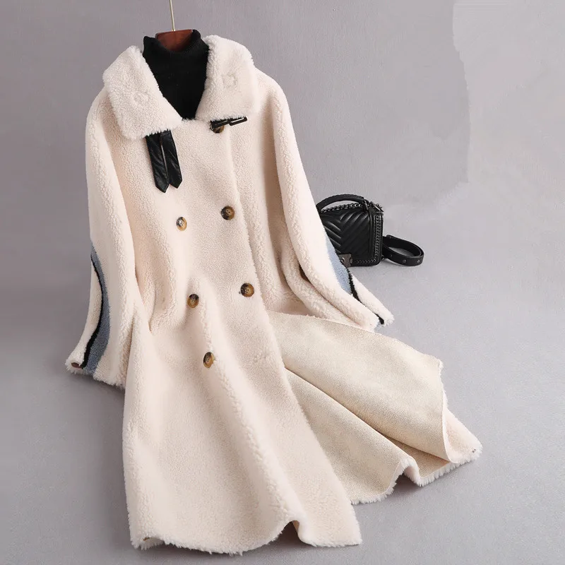 Высококачественное женское меховое пальто 2019 зимняя свободная длинная куртка из