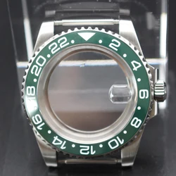 Men's 40mm Luxury Watch with Ceramic Bezel and Sapphire Glass for Miyota 8215 (Green white 3)