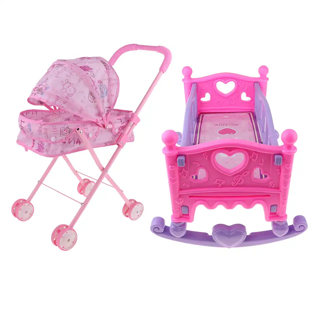 baby doll bed and stroller