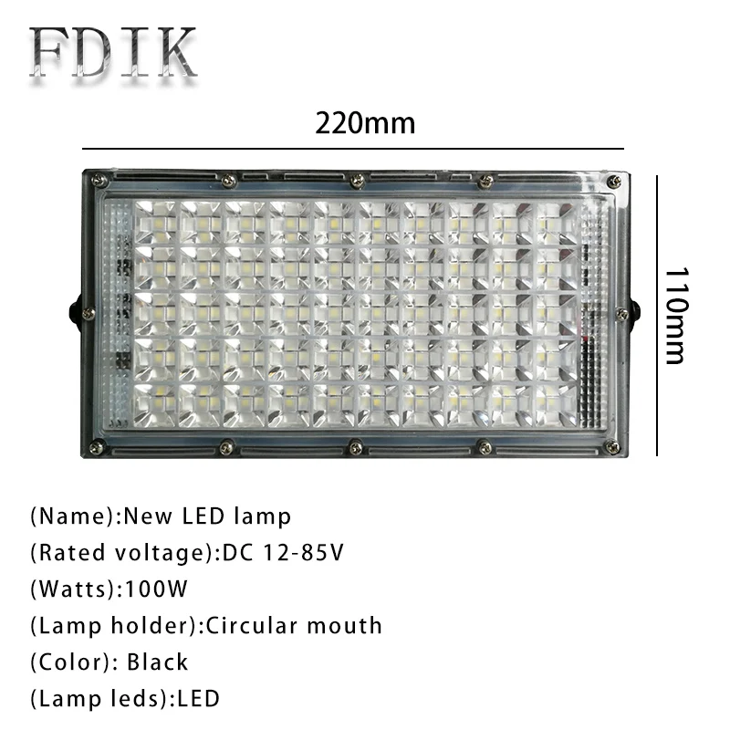 Светодиодный прожектор для ночного рынка 50 Вт DC12 85V наружный водонепроницаемый