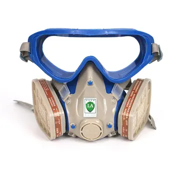 

Gas Mask Two Valves For Easy Breathing Easily Adjustable Strap Filtering Small Dusts Mists Metallic Fumes 1 Set