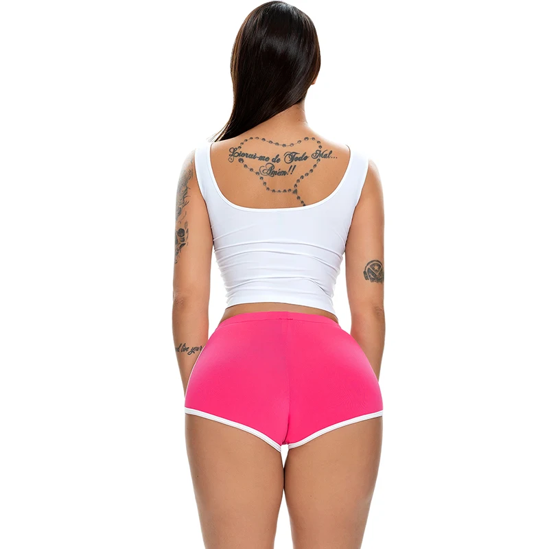 Fitness Super soft Sports Shorts High Cut Elastic Sexy Biker Shorts Women Shorts Pole Dance Micro Mini Bodycon Shaping Hot Short