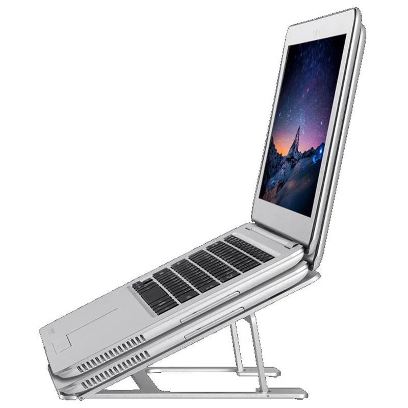 Регулируемая, вентилируемая подставка для ноутбука, портативная Эргономичная подставка, компактный полюс, для Mac book Pro/Air и все для Apple