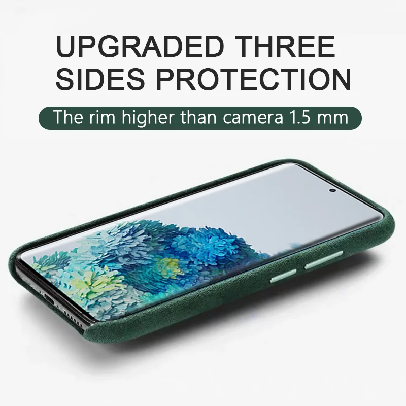 SanCore  Orginal ALCANTARA Samsung Phone Case all Cover for Samsung Galaxy S20+S20 PLUS Business Protective Anti-wear Phone Bag