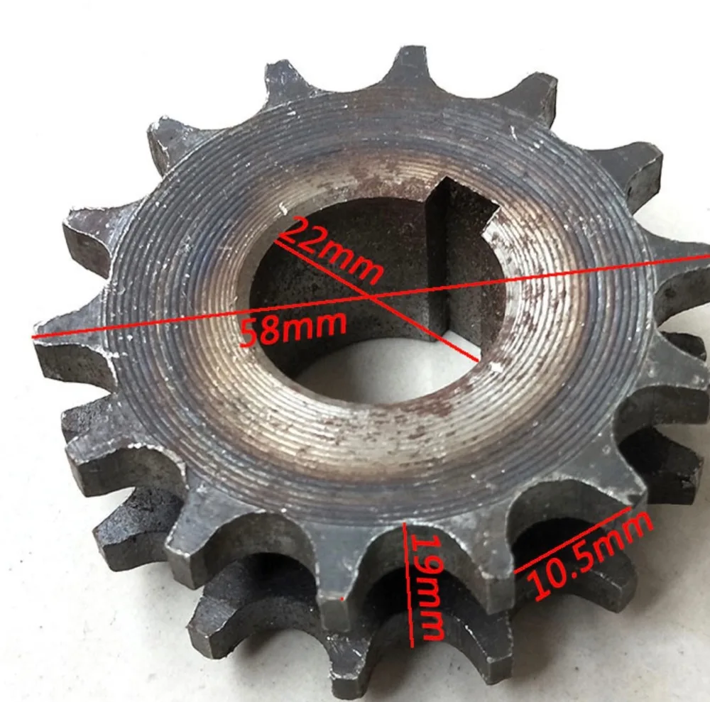 

2Pieces/Lot 14Teeth Electric Tricycle Motor Chain Gear Tooth Disc 428 Type Double Row Gear