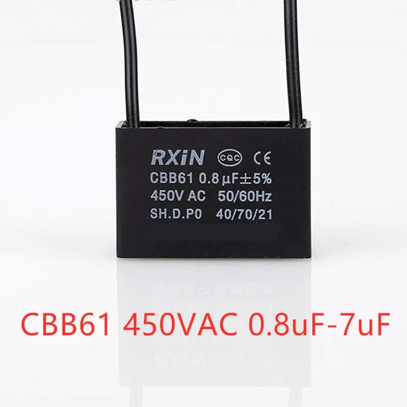 Small Generator Capacitor CBB61 8uF 250 VAC 50//60HZ Ceiling Fan Motor
