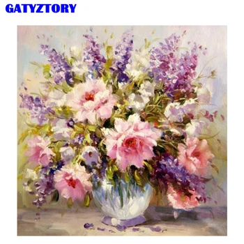 

GATYZTORY Frame Oil DIY Digital Painting By Numbers Kits Hand Painted Modern Wall Art Canvas Painting For Artwork