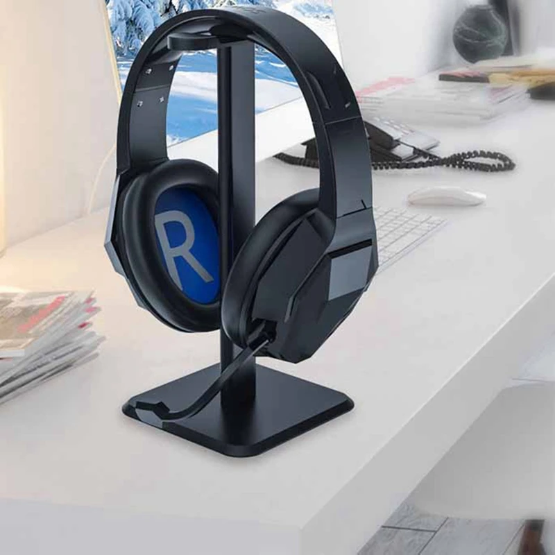 2x Universal Aluminum Headphone Holder Earphone Hanger Headset Desk Stand Shelf Bracket