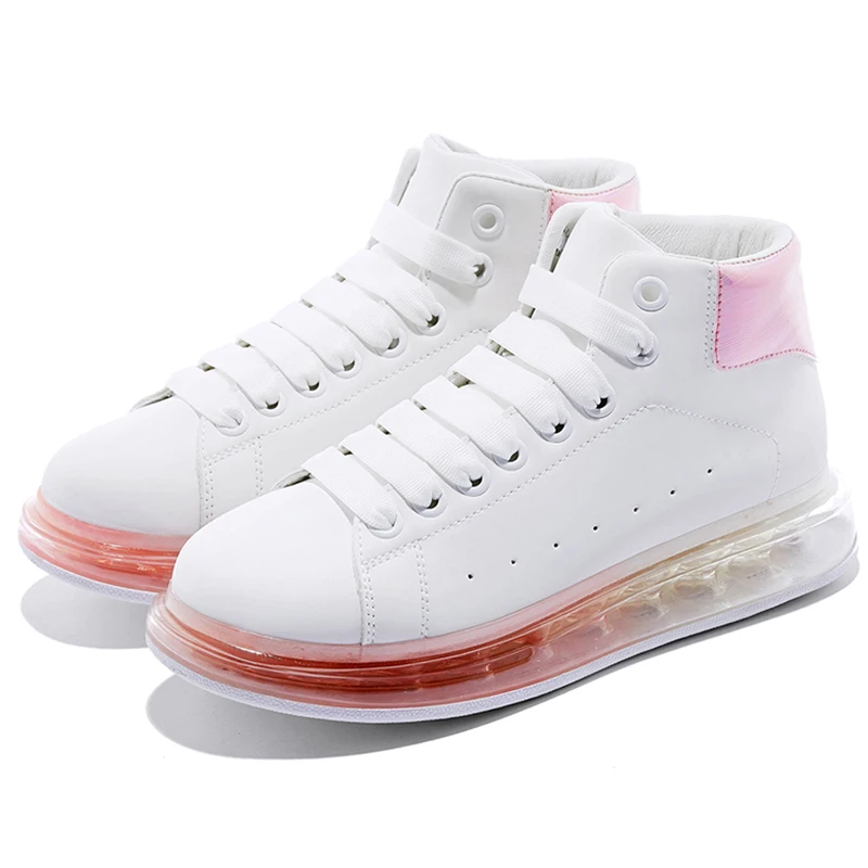 Fashion Pink Red Blue White Jelly Women Sneaker Casual Shoes High Upper Tenis Feminino Zapatos De Mujer Size 35-40 B992