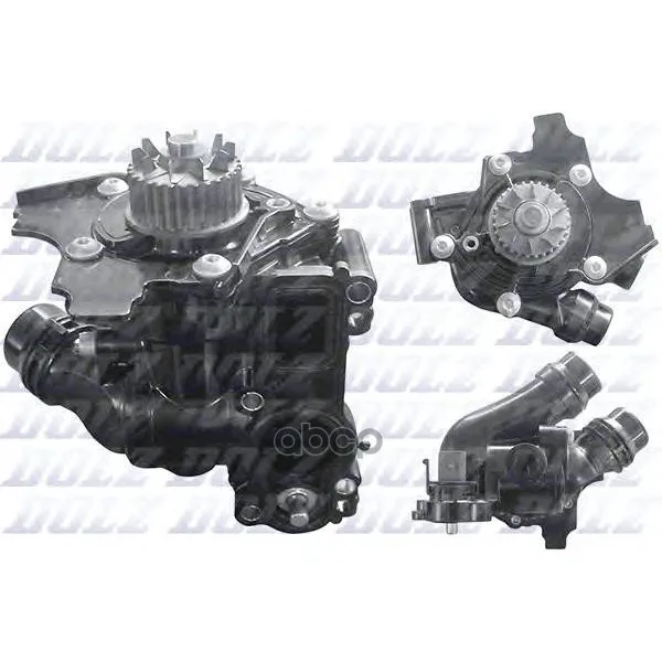 Насос Водяной Audi Vw 2.0 Tfsi 07 С Корпусом Пластик Dolz арт. A244