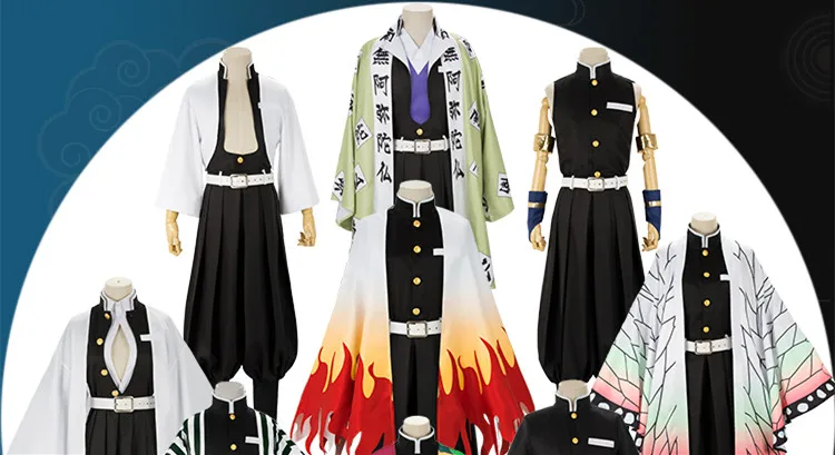 Demon Slayer Tanjirou Nezuko Zenitsu Giyuu Shinobu Mitsuri Muichirou Obanai Muzan; костюм для косплея; одежда для всех мужчин; Кимоно