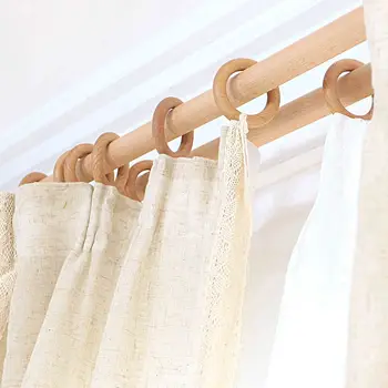 

2pcs Wooden Curtains Clasp Curtain Accessories Curtain Circle Ring Roman Lifting Ring Hanging Hook Fittings Ring for Home