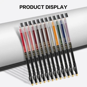 

Waterproof Eyeliner Pen 12Pcs Makeup Pencils Fine Eyeliner Sweatproof Colorful Long-Lasting Eyebrow Womens Beauty Products TSLM2