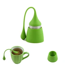 Чай чайник Капля воды формы для плетения очаровательных силиконовых зеленый 1 нетоксичный и прочный