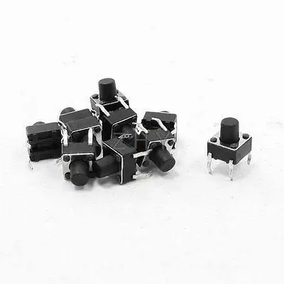 

10 Pcs 6x6x7mm 4 Pins DIP PCB Momentary Tactile Tact Push Button Switch