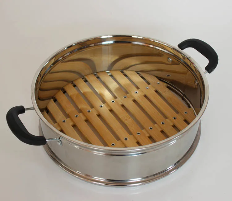 24cm 26cm 30cm 32cm 34cm 36cm Chinese food steamer basket stainless steel bamboo dumplings