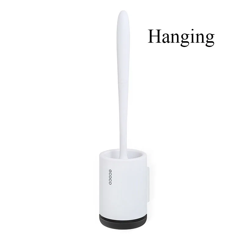 hanging Туалетная щетка с длинной ручкой мягкие волосы гигиенический душ щетка перфорация на стене дома Ванная комната машина для уборки полов мягкая резиновая щетка - Цвет: hanging