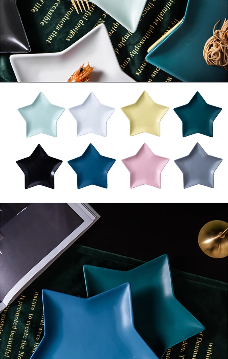 Ceramica тарелка Северная Европа пентаграмма диаграмма Ins ветер оригинальность домашнее блюдо в стиле вестерн-стиль стейк завтрак Макарон диск