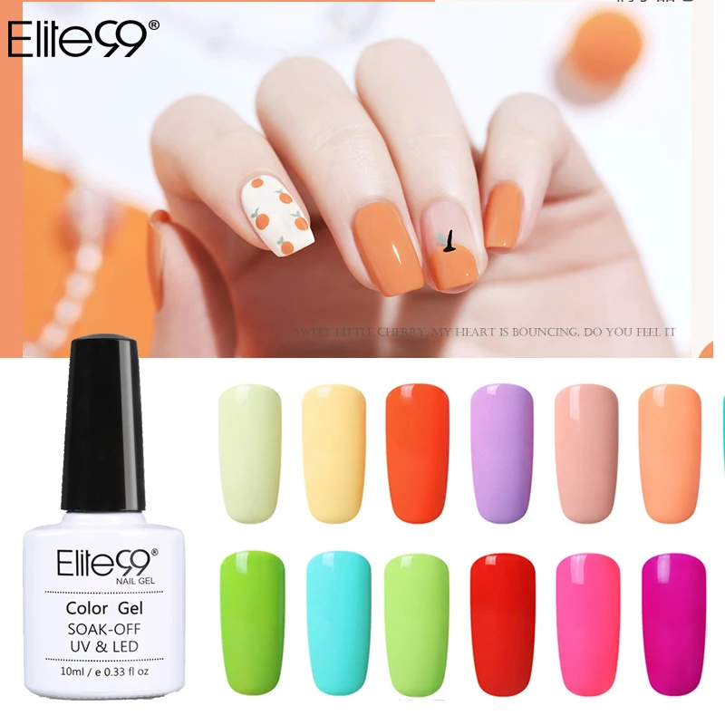 

Elite99 10ml Macaron Color UV Gel Polish Soak Off Candy Color Gel Nail Polish Nail Art Gel Polish Matt Top Coat Manicure Lacquer