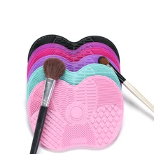 Новая силиконовая Кисть для макияжа коврик для очистки мытье кистей для макияжа гель чистящий коврик ручной инструмент основа Кисть для макияжа скребок доска