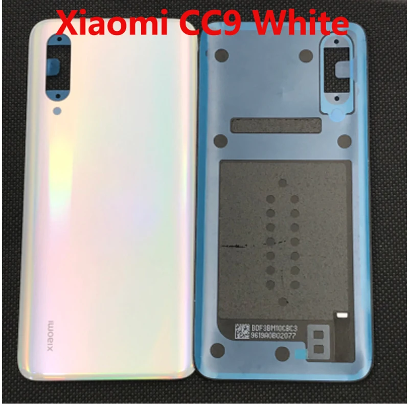 Для Xiaomi mi 9 стеклянный задний корпус для Xiao mi 9SE батарея задняя крышка CC9 Задняя стеклянная Замена чехол запчасти - Цвет: For Xiaomi CC9 White