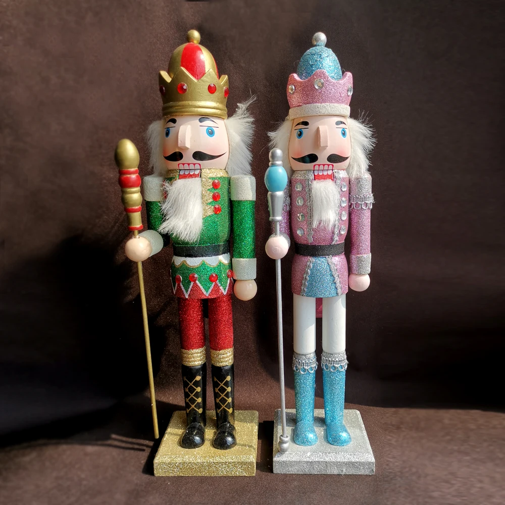 38cm wooden nutcracker soldier puppet exquisite shiny toy children Christmas gift ht163 | Игрушки и хобби