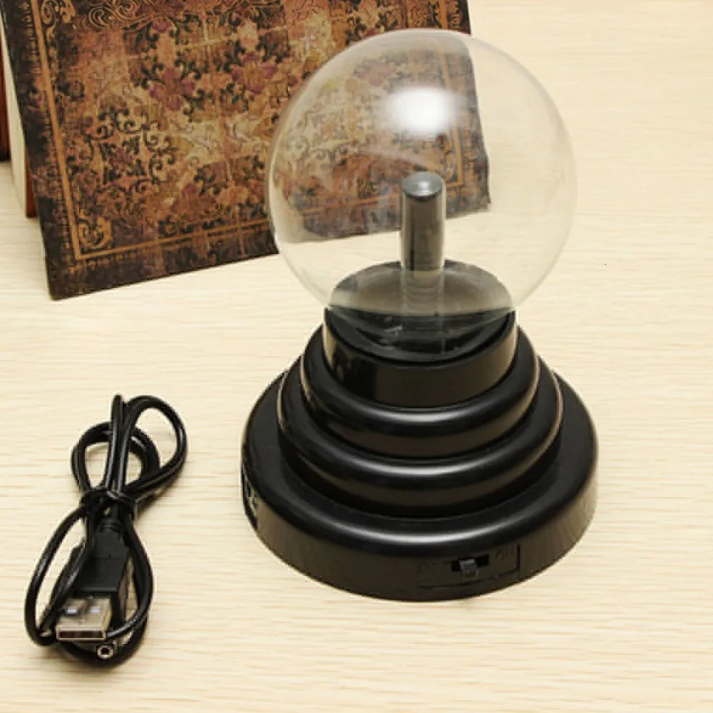 3 "USB плазменный шар электростатической сфера свет магический хрустальный потолочный светильник хрустальный шар Настольный Глобус ноутбук
