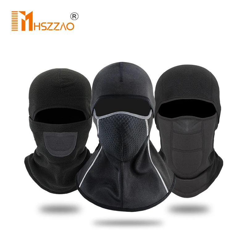 

Winter Motorcycle Headgear Head Wear Warm Ski Motorbike Cycling Protective Face Mask Helmet Cap Windproof Fleece Balaclava Hat