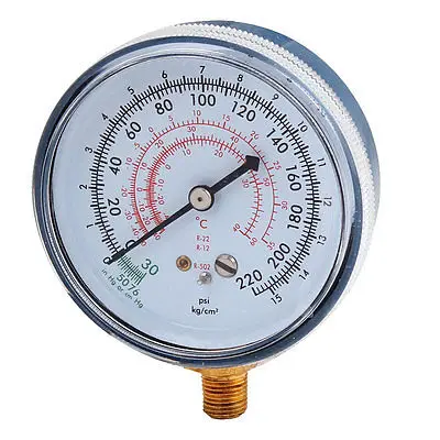 

7cm Dia Blue Base Round 1/8" NPT 220psi Pressure Gauge for Auto Car