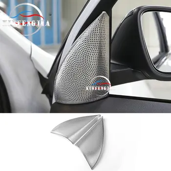 

For BMW X1 F48 16-19 2* Stainless Silvery Front Door A-Pillar Speaker Cover Trim