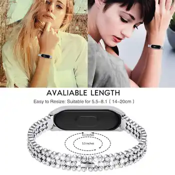 

210mm 3 Color Stainless Steel Wrist Smart Watch Replacement Strap High Quality Smart Bracelet Band For Xiaomi Miband 3 Miband 4