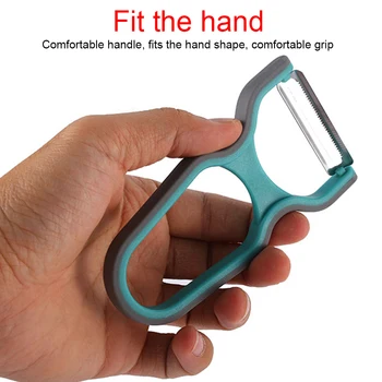 

3pcs Peeler Set Easy Clean Kitchen Gadgets Stainless Steel Manual Grater Three Blades Ergonomic Skinning Wall Hanging Paring