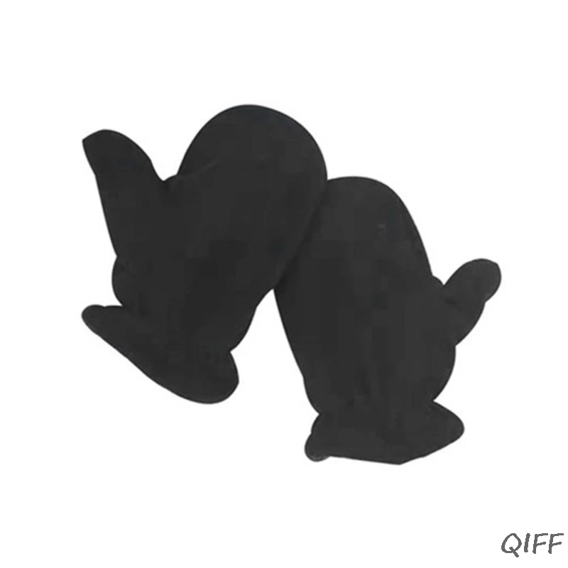Black-18-36 Month Модные Детские флисовые перчатки, осенне-зимние лыжные теплые варежки для маленьких мальчиков и девочек, перчатки для малышей от 6 месяцев до 5 лет - Цвет: Black-18-36 Month