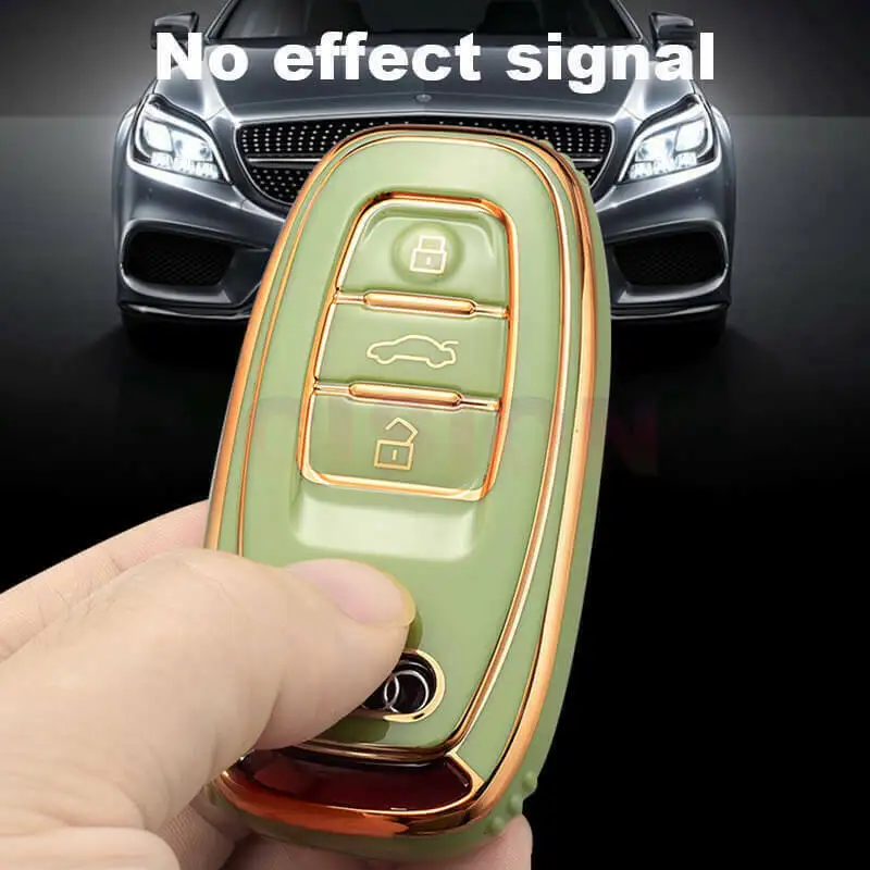 Custodia/cover per Chiave/telecomando per Audi A1 A3 A4 A5 A6 A7 A8 Quattro Q3 Q5 Q7 2009 ~ 2015 - H84d28124526a4cdba061b91dea1b412cL