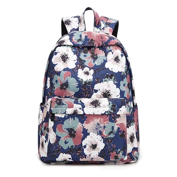 

New Style Custom Printed Canvas Backpack Women's Series Simple College Style Backpack Women's Middle School Students Bag