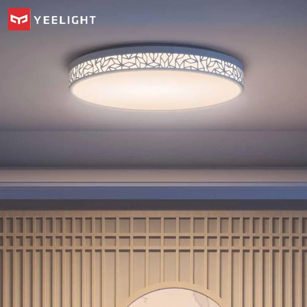 Новейший умный светодиодный потолочный светильник Xiaomi Yeelight для гостиной, Bluetooth, светодиодный потолочный светильник с подвеской, приложение Mijia, пульт дистанционного управления - Цвет: Guangyun 350mm
