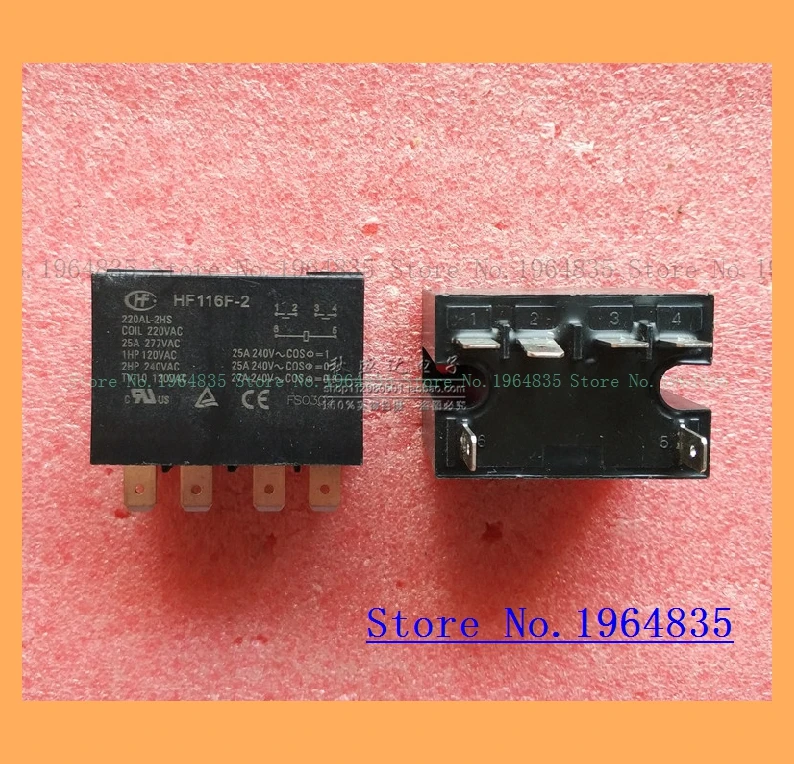 Реле JQX-116F-2-220AL-2HS 6 20A 220VAC