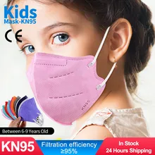 Crianças kn95 máscara 6-9 anos de idade ffp2 mascarillas niños 5 camadas cor fpp2 aprovado infantil máscara facial crianças ffp2mask respirador