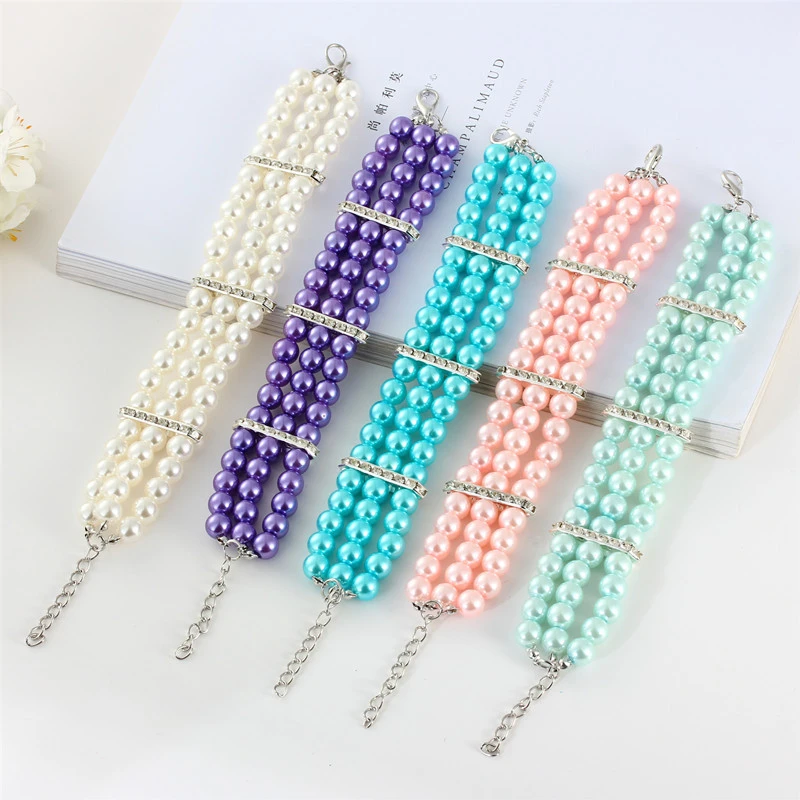 Collar de perro de cristal elegante, Gargantilla con estilo perlas de imitación de lujo, accesorios perros, para Chihuahua|Accesorios para perros| - AliExpress