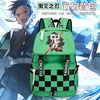 

Demon Slayer: Kimetsu No Yaiba Kamado Tanjirou Nezuko Agatsuma Zenitsu Tomioka Giyuu Cosplay Backpack School Bags Travel Mochila