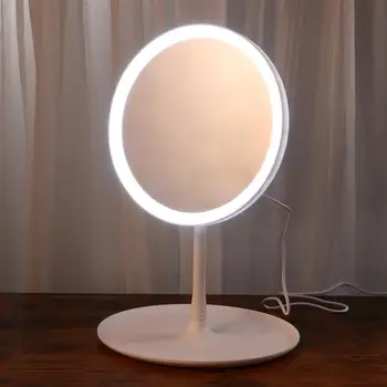 

Household LED Lighted Makeup Mirror USB Rechargeable Dimmable Touch Screen Cosmetic Mirror