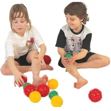 Массажный Ежик колючий мяч антистрессовые игрушки шарики для детей Детские триггер точка Спорт Фитнес сенсорные игрушки для детей с синдромом аутизма 7,5-9 см