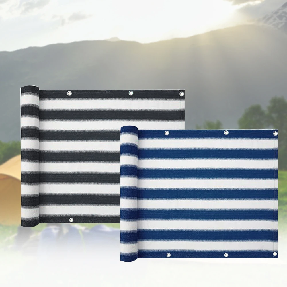 5M Balcony Covering Pool Outdoor Garden Striped Yard Heat Resistant Home Privacy Screen Anti Aging Easy Install Ventilated