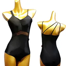 Топ для латинских танцев, трико для бальных танцев, комбинезон, Женская Одежда для танцев, гимнастический трико, боди, женская Одежда для танцев